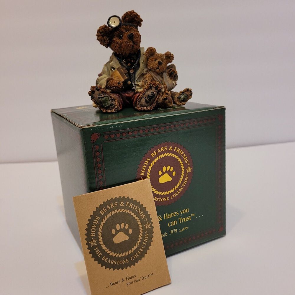 Boyds Bear Figurines, Dr. Harrison Griz...MD, PHD, BUD, Style #228309, 2E/3540